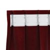 vidaXL Cortinas opacas 2 pcs Rojo vino 140 x 260 cm Terciopelo
