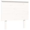 vidaXL Cama para personas mayores con cabecero madera maciza blanco