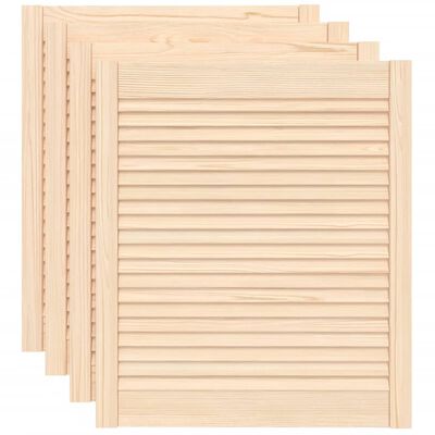 vidaXL Puertas de armario de lamas 4 uds madera de pino 69x59,4 cm