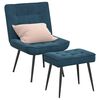 vidaXL Sill&oacute;n de relax con reposapi&eacute;s terciopelo azul
