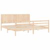 vidaXL Estructura de cama con cabecero madera maciza 200x200 cm