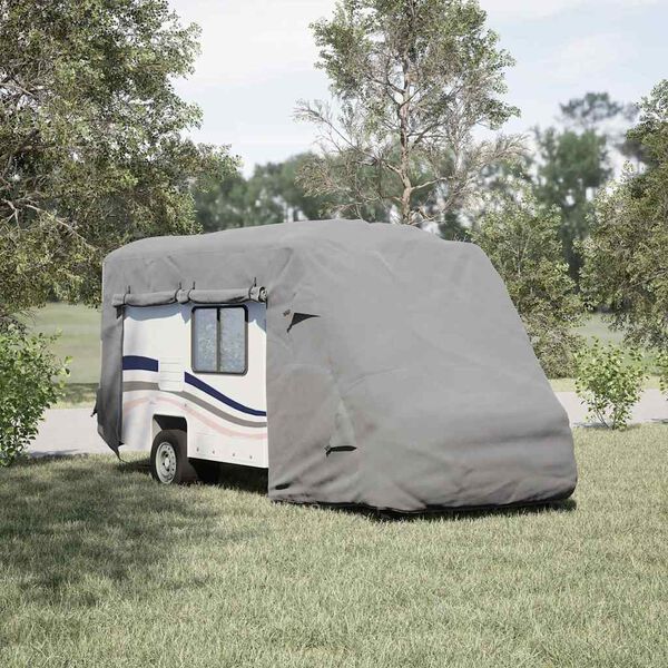 vidaXL Fundas para autocaravanas tela no tejida gris 610x235x275 cm