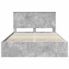 vidaXL Estructura de cama Gris Concreto 135 x 190 cm Madera Ingenieril
