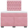 vidaXL Cama box spring con colch&oacute;n terciopelo rosa 120x190 cm