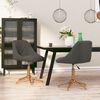 vidaXL Sillas de comedor giratorias 2 unidades terciopelo gris oscuro