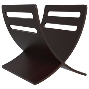 vidaXL Revistero de madera de pie marr&oacute;n