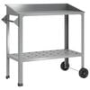 vidaXL Mesa de Trasplante con Ruedas Plateado 96 x 50 x 89 cm