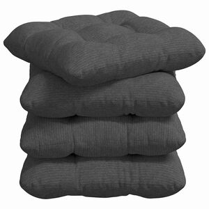vidaXL Cojines para asiento 4 pcs Gris oscuro 45 x 45 cm Tela de pana
