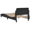 vidaXL Estructura de cama Dover cuero sint&eacute;tico negro 90x190 cm