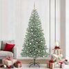 vidaXL &Aacute;rbol de Navidad Artificial Nevado con Luz LED Verde y 240 cm