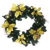 vidaXL Corona de Navidad con luces LED PVC verde 60 cm