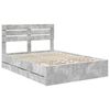 vidaXL Estructura de cama Gris Concreto 160 x 200 cm Madera Ingenieril