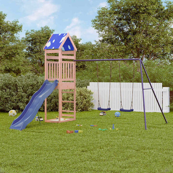 vidaXL Parque infantil de exterior madera maciza de abeto Douglas