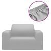 vidaXL Funda elástica para sillón poliéster jersey gris