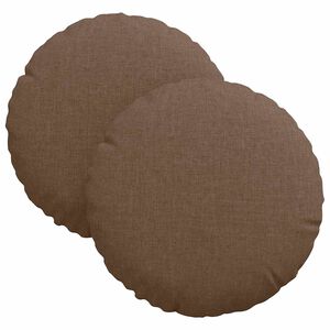 vidaXL Cojines para asiento 2 uds. Tela Marr&oacute;n &Oslash;30 x 13 cm