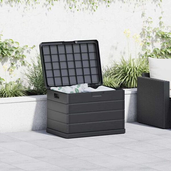 vidaXL Caja de Almacenamiento para Jard&iacute;n con almacenamiento Antracita