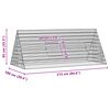 vidaXL Jaula para pollos Plateado 215 x 100 x 85 cm Acero Galvanizado
