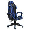 vidaXL Silla gaming de cuero sint&eacute;tico negro y azul