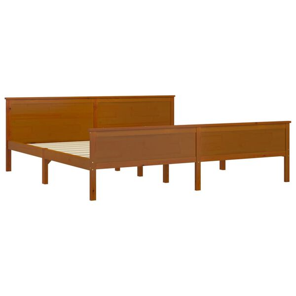 vidaXL Estructura cama sin colchón madera pino marrón miel 200x200 cm