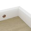 vidaXL Estantes de pared Loggia 2 uds roble y blanco MDF 40x15x4 cm