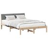 vidaXL Estructura de cama Negro y gris oscuro 135 x 190 cm
