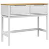 vidaXL Mesa consola FLORO madera maciza de pino blanco 89,5x36,5x73 cm