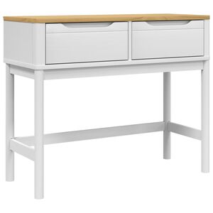 vidaXL Mesa consola FLORO madera maciza de pino blanco 89,5x36,5x73 cm