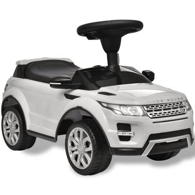 Coche de juguete blanco con música, modelo Land Rover 348