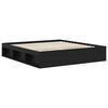 vidaXL Estructura de cama Negro 200 x 200 cm Madera de pino macizo