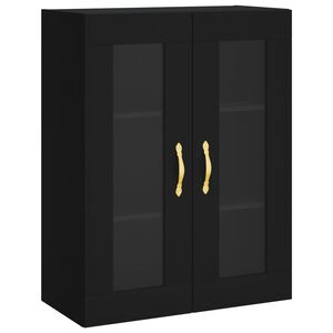 vidaXL Armario de pared negro 69,5x34x90 cm