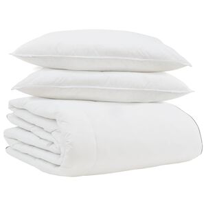 vidaXL Edred&oacute;n de Invierno con almohada 3 pcs Pluma de pato