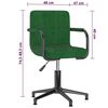 vidaXL Sillas de comedor giratorias 4 unidades terciopelo verde oscuro