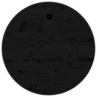 vidaXL Tablero de mesa redondo madera maciza de pino negro Ø40x3 cm