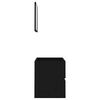 vidaXL Juego de muebles de baño 2 pzas madera contrachapada negro