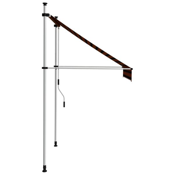 vidaXL Toldo manual retráctil naranja y marrón 150 cm