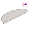 vidaXL Alfombra autoadhesiva escalera sisal 30 uds 65x21x4 cm Platina