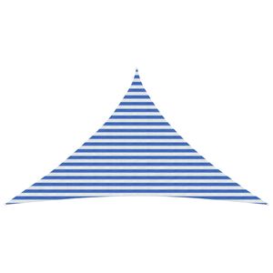 vidaXL Toldo Vela 3,5 x 3,5 x 4,9 m HDPE Triangular Azul y Blanco