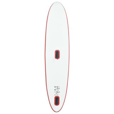 vidaXL Tabla de paddle surf inflable con vela roja y blanca