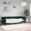 vidaXL Sof&aacute; cama sin colch&oacute;n terciopelo verde oscuro 90x200cm