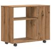 vidaXL Mesa auxiliar de madera de ingenier&iacute;a roble artisan 70x35x60,5 cm
