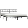 vidaXL Estructura cama sin colch&oacute;n con cabecero metal negro 200x200 cm