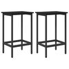 vidaXL Taburete de bar 2 uds. Roble Negro 40 x 32 x 74 cm