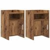 vidaXL Mesas de noche 2 pcs Madera envejecida 40 x 36 x 60 cm