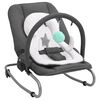 vidaXL Hamaca mecedora para beb&eacute;s de acero gris antracita