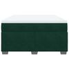 vidaXL Cama box spring con colch&oacute;n terciopelo verde oscuro 140x190 cm