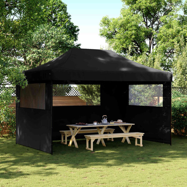 vidaXL Carpa de Fiesta Negro 292 x 440 x 315 cm Tela Oxford