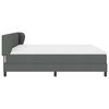 vidaXL Cama tipo Box Spring con colch&oacute;n Gris oscuro 200 x 200 cm tela