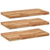 vidaXL Estante flotante 3 uds madera acacia acabado aceite 80x40x4 cm