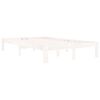 vidaXL Estructura de cama sin colch&oacute;n madera pino blanco 120x200 cm