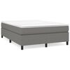 vidaXL Cama box spring con colch&oacute;n tela gris oscuro 140x190 cm